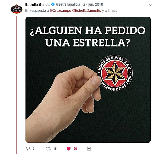 tweet estrella galicia